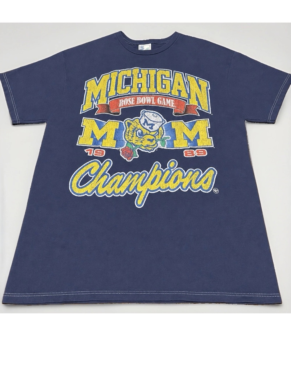 Vintage Michigan Champions Navy Graphic Tee - Rose Bowl Game